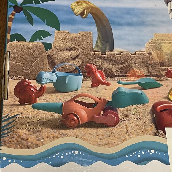 Burgkidz Dinosaur Beach Outdoor Play Set 18 Pieces For Kids Ages 3+ Sand Toys - Picture 7 of 13